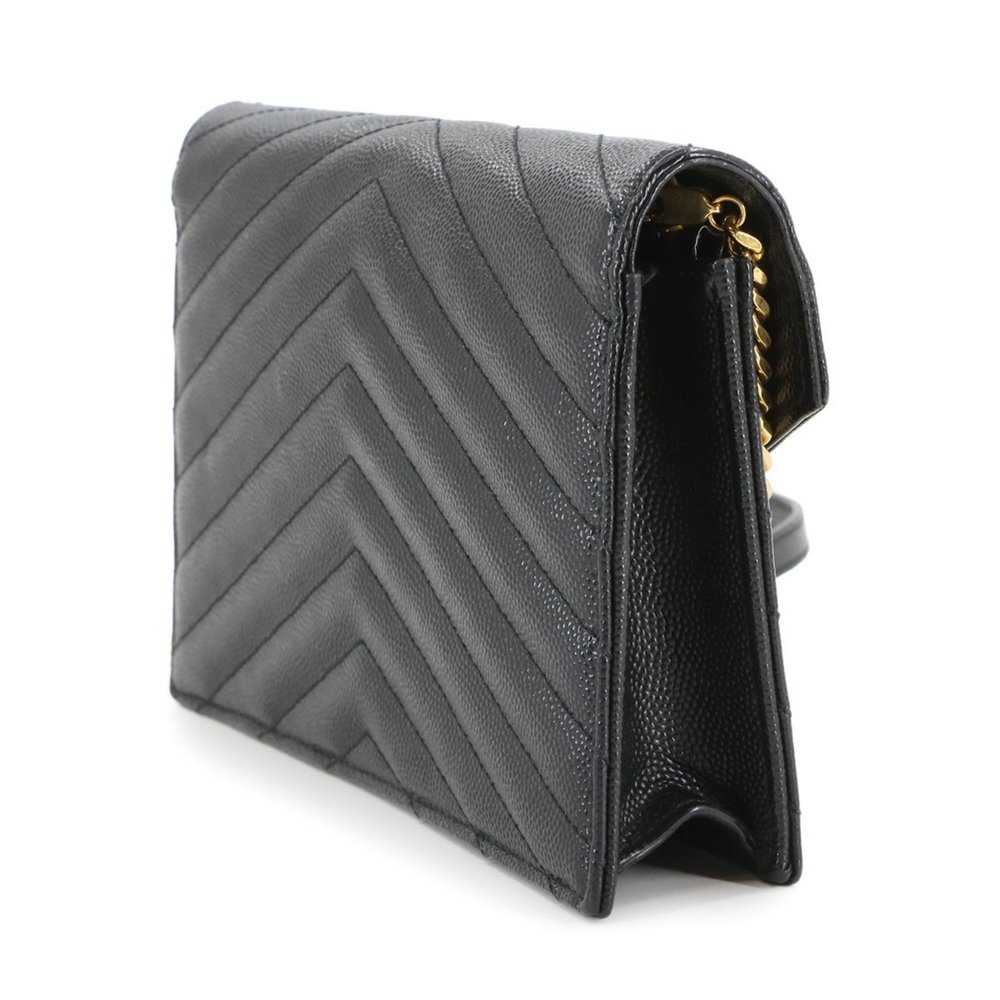 Yves Saint Laurent Saint Laurent Paris Cassandre Envelope Chain Wallet, black - Picture 3 of 10